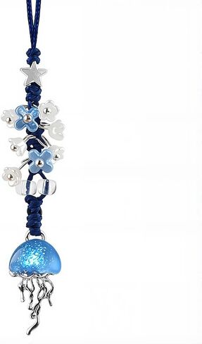 Blue Jellyfish Phone Charm Cute Summer Marine Ocean Cell Phone Charms Aesthetic Keychain Y2K Bag Charms Camera Charm Strap Sea Jellyfish Phone Accessories for Bag Keychain Airpods Camera Pendant Decor in Saudi Arabia