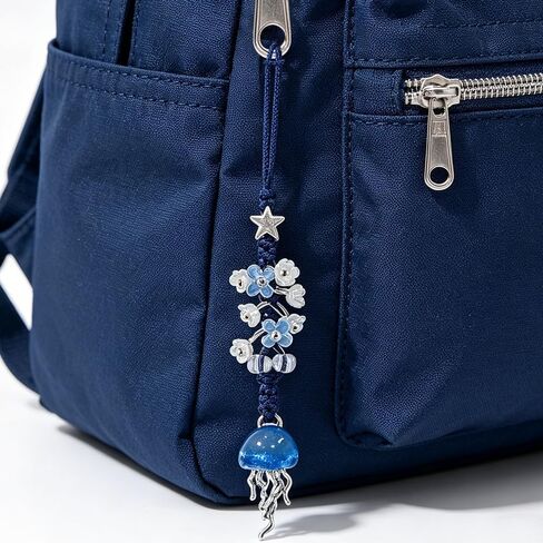 Blue Jellyfish Phone Charm Cute Summer Marine Ocean Cell Phone Charms Aesthetic Keychain Y2K Bag Charms Camera Charm Strap Sea Jellyfish Phone Accessories for Bag Keychain Airpods Camera Pendant Decor in Saudi Arabia