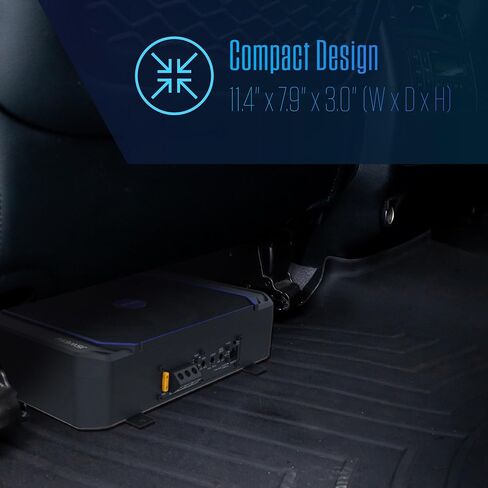 Jensen JSW65U Underseat Powered Car Subwoofer 600W Peak Class-D Bass Remote in Saudi Arabia