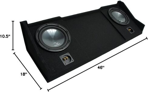 صندوق فرعي محمّل مزدوج مقاس 10 بوصات من Harmony Audio يناسب سيارة دودج رام رباعية الكابينة 1994-2001 in Saudi Arabia