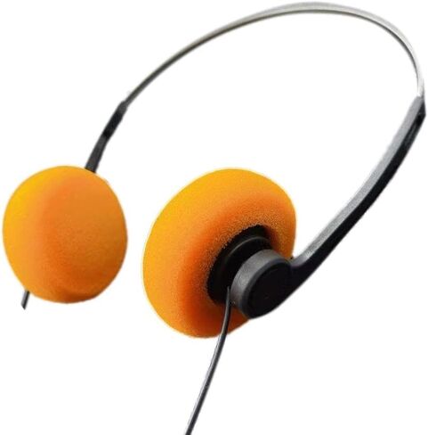 Retro Over-Ear Headphone,Vintage Feelings Underwire Headphones,Retro Lightweight Earphones,Hi-Fi Stereo Earphone Headset,Headphone,for Most Mobile Phones Playback Pevices Headphones (Orange) in Kuwait