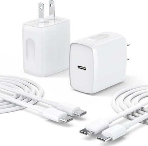iPhone 17 16 15 Charger, 2 Pack 40W USB C Charger Dual Port Fast Charging Block (2-Pack 6 ft USB C to C Cable Cord Included) for iPhone 16 15 Pro Max/15Pro/15/15Plus,iPad in Saudi Arabia