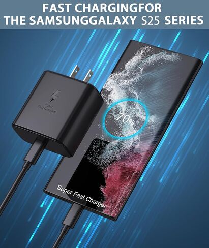 45W Super Fast Charger USB C- 45 Watt Type C Fast Charging Android Phone Charger Compatible with Samsung Galaxy S25 Ultra/S25/S25+/S26/S26+/S26Ultra/S24+/S24 Ultra/S23 Ultra Tab,6ft C Cable in Kuwait