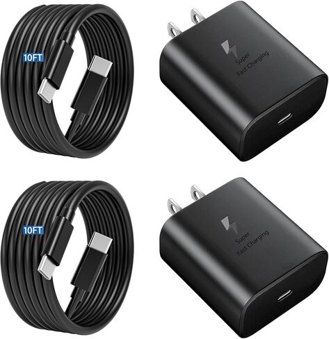 45W Super Fast Charger USB C- 45 Watt Type C Fast Charging Android Phone Charger Compatible with Samsung Galaxy S25 Ultra/S25/S25+/S26/S26+/S26Ultra/S24+/S24 Ultra/S23 Ultra Tab,6ft C Cable in Kuwait