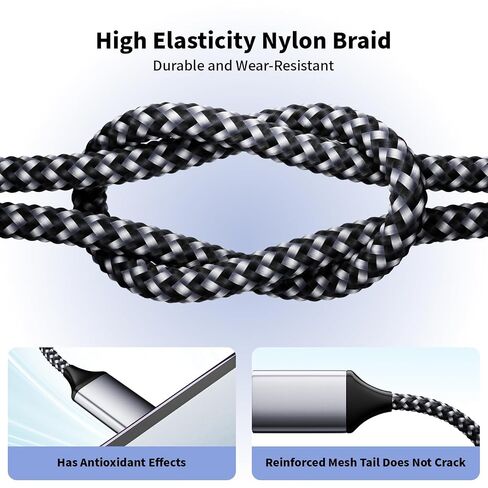 45W Charger iPhone 17 16 Pro Max,Long 6FT Dual Port Phone Charger USB C Super Fast Charge Block Fast Charging 6Foot USBC to C Nylon Braided Cable for iPhone 17/17 Air/16/16e/16 Pro/15 Pro/15 Plus/iPad in Saudi Arabia