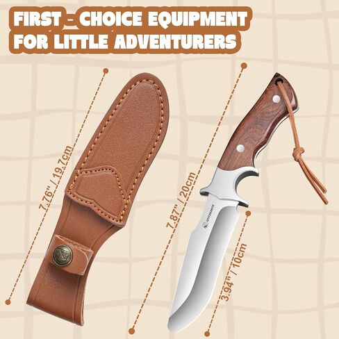 Kids Knife Fixed Blade with Rounded Tip, Safe Unsharpened Whittling Knife for Boys, Ideal for Learning Outdoor Skills & Building Confidence in Saudi Arabia