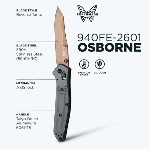 سكين Osborne EDC المعياري، شفرة فولاذية CPM-S90V (940FE-2601) in Saudi Arabia