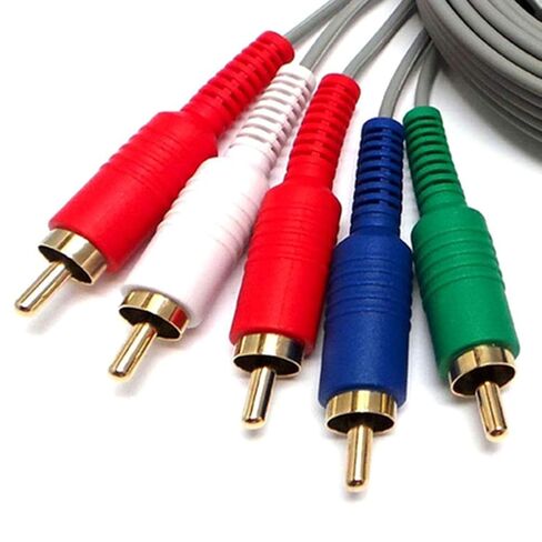 1.8 متر مكون 1080 P HDTV AV كابل محول الصوت سلك 5 RCA كابل AV F لنينتندو وي لوحدة التحكم نينتندو واي آي يو in Saudi Arabia