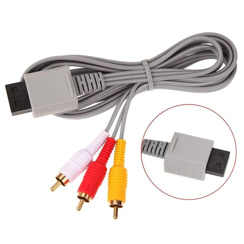 .8m Audio Video AV Cable Game Console Composite 3 RCA Video Cable Cord Wire Main 480p for Nintendo Wii Console in Saudi Arabia