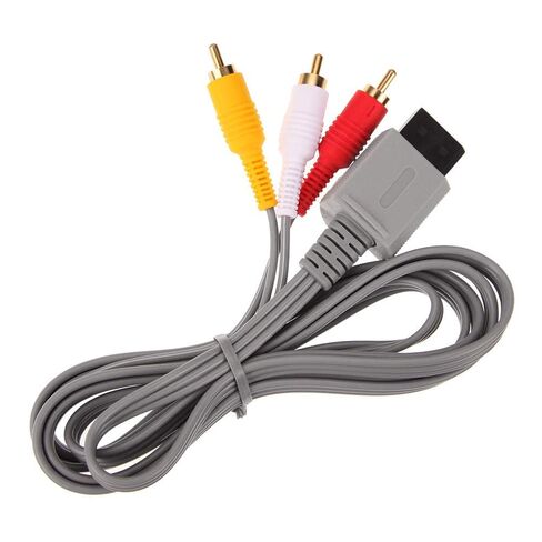.8m Audio Video AV Cable Game Console Composite 3 RCA Video Cable Cord Wire Main 480p for Nintendo Wii Console in Saudi Arabia