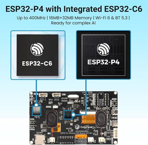 5 Inch ESP32-P4 Display, 800x480 Touch Screen Development Board in Saudi Arabia