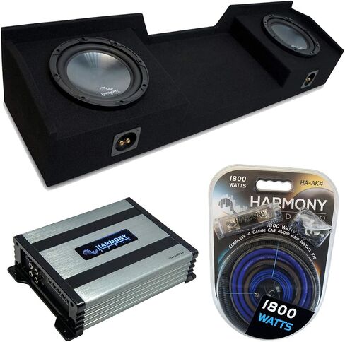 Dual 12" Sub Box with Amp Fits 1999-2006 Chevy Silverado Extended Cab in Saudi Arabia