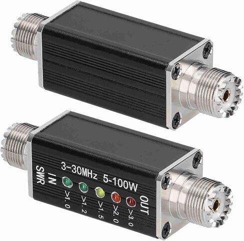 3 to 30MHz LED SWR Meter, Shortwave Standing Indicator with 5 LEDs, RF Powered, Compact Design for Radio Enthusiasts in Saudi Arabia