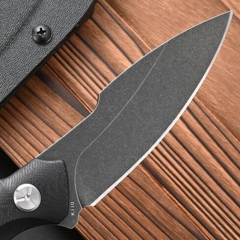 FF110 Fixed Blade Knife, K110 Black Stonewashed Steel G10 Handle Full Tang Knife with Kydex Sheath for Outdoor Camping Hunting Working (Black) in Saudi Arabia