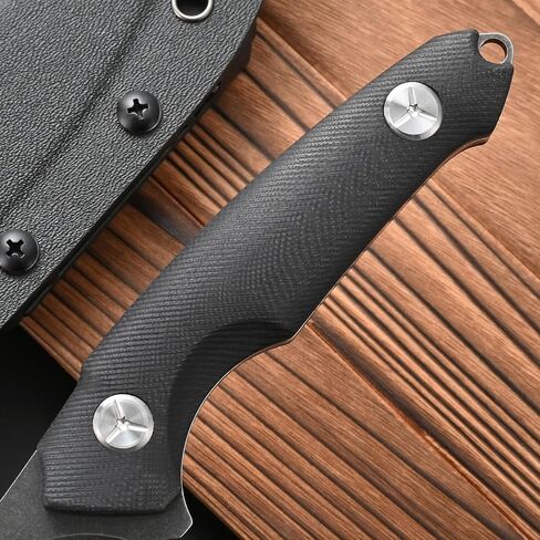 FF110 Fixed Blade Knife, K110 Black Stonewashed Steel G10 Handle Full Tang Knife with Kydex Sheath for Outdoor Camping Hunting Working (Black) in Saudi Arabia