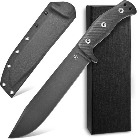 Sitivien ST12 Plus Fixed Blade Knife Sleipner Brushed Steel Blade G10 Handle Full Tang EDC Straight Knife for Camping Hunting Fishing(Silver) in Saudi Arabia