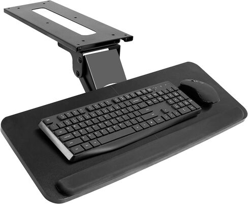 VIVO Adjustable Computer Keyboard & Mouse Platform Tray Ergonomic Under Table Desk Mount Drawer Underdesk Shelf (MOUNT-KB03B) in Saudi Arabia