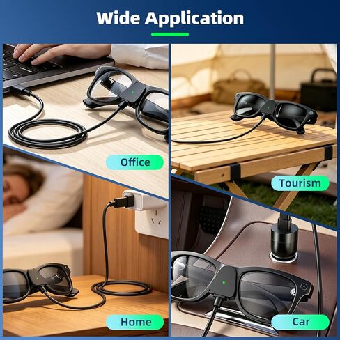 USB C Charging Cable + C to A Adapter for RayBan Meta & Oakley HSTN Glasses in Saudi Arabia