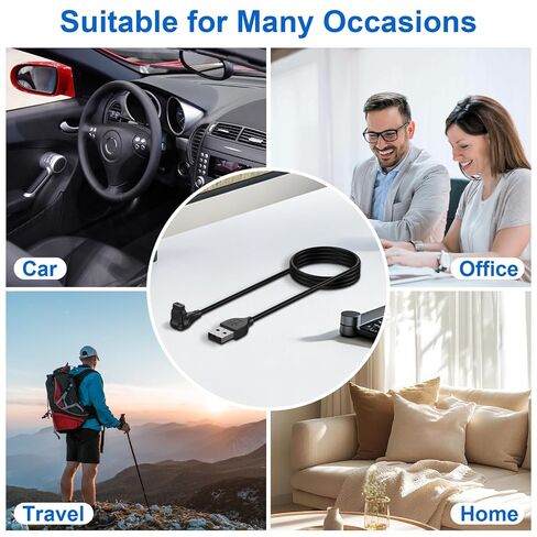 شاحن Amzpas لـ Coros Pace 4/ Apex 4/ Pace Pro/Nomad، سلك كابل شحن USB A+USB C بديل لـ Coros Pace 4، APEX 4، Pace Pro، Nomad Sport Watch 100 سم، عبوتان in Kuwait