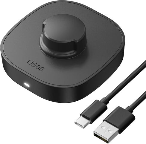 Compatible with Aura-Ring Gen3 Charger Size 13, Fast and Safe Charging Dock with USB-C Cable, Travel-Friendly Design for Ring (Black) in Saudi Arabia