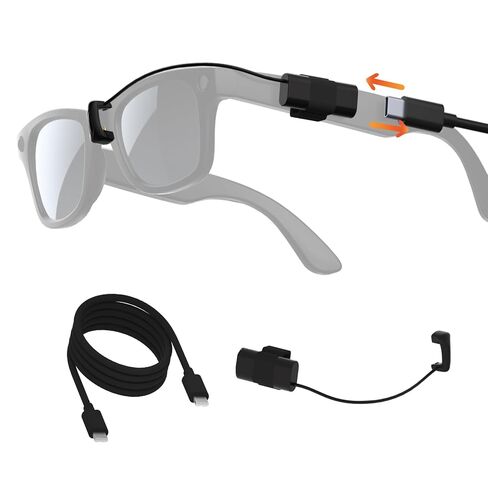 Type c Charging Cable Compatible with RayBan Meta smart Glasses Accessories, USB Connect Charging Wire Plug for gen 1&2 -Wayfarer, Headliner,Skyler and Oakley Meta HSTN in Saudi Arabia