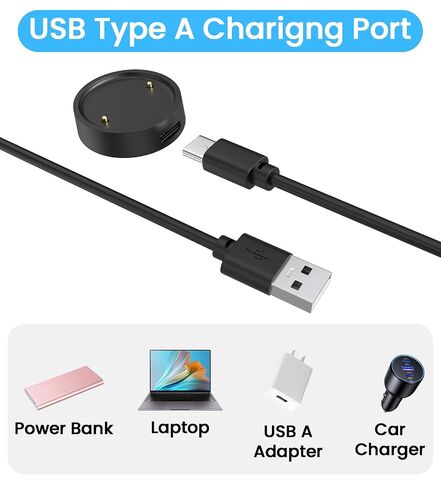 USB Charger Cable Compatible with Amazfit Bip 6/Active 2 Charger Replacement Magnetic Smart Watch Charging Cable Cord for Amazfit Accessories-3.3Ft in Saudi Arabia