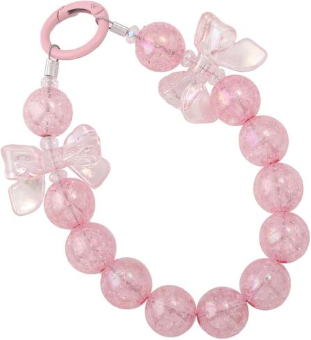 Bow Phone Chain Wrist Strap, Cute Iphone Cellphone Case Wristlet Keychain in Saudi Arabia