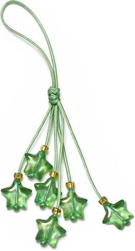 Cute Green Star Phone Charm, Kawaii Braided Mobile Phone Lanyard, Glass Bead Charm, Key Chain, Bag Charm in Saudi Arabia