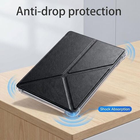 Guizusteel Transparent TPU Soft Case for BOOX Go 7 / Boox Go Color 7 Gen I/II, PU Leather Lightweight Protective Cover with Auto Sleep/Wake, Magnetic Closure, Clear Back Shell (Black) in Saudi Arabia
