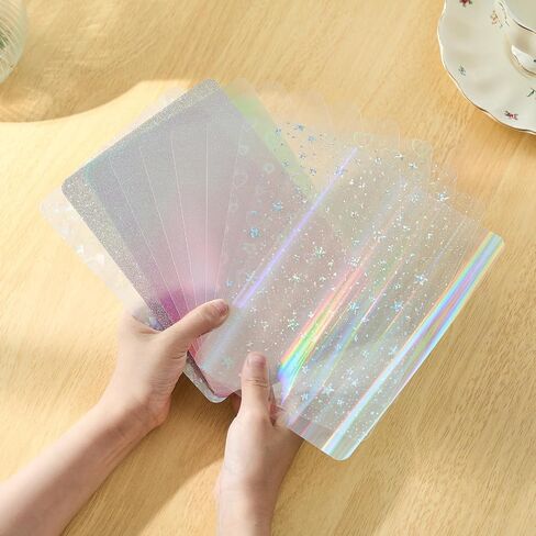12-Pack E-Reader Inserts for 6.8-7 Inch Clear Case Back, 4 Iridescent, 2 Holographic, 2 Glittery and 4 Clear Decorative Skins, 7" E-Reader Decor Decoration Accessories in Saudi Arabia