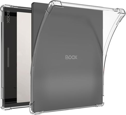 حافظة لجهاز Boox Go 7 B/W & Go 7 Color (Gen I/II, 2025/2024) وصفحة الصندوق - غطاء حامل قابل للطي مع خاصية النوم/الاستيقاظ التلقائي + غطاء خلفي ناعم ومرن شفاف in Saudi Arabia