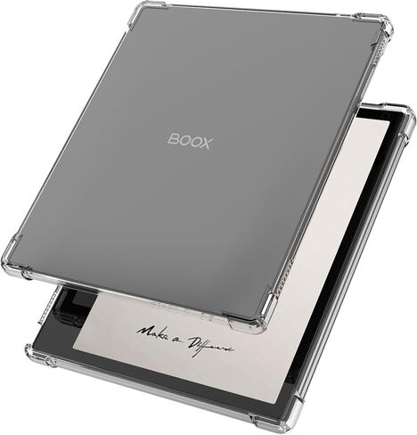 حافظة لجهاز Boox Go 7 B/W & Go 7 Color (Gen I/II, 2025/2024) وصفحة الصندوق - غطاء حامل قابل للطي مع خاصية النوم/الاستيقاظ التلقائي + غطاء خلفي ناعم ومرن شفاف in Saudi Arabia