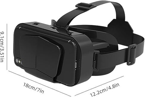 VR Headset for iPhone & Android Phone,3D Virtual Reality Glasses–HD Wide Angle Lens,Adjustable Pupil & Object Distance,Compatible with 4.7-7.2 Inch Smartphones for Movies & Games in Saudi Arabia