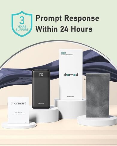 charmast Portable Charger Built-in Cables, 10000mAh Slim Power Bank Pocket in Saudi Arabia