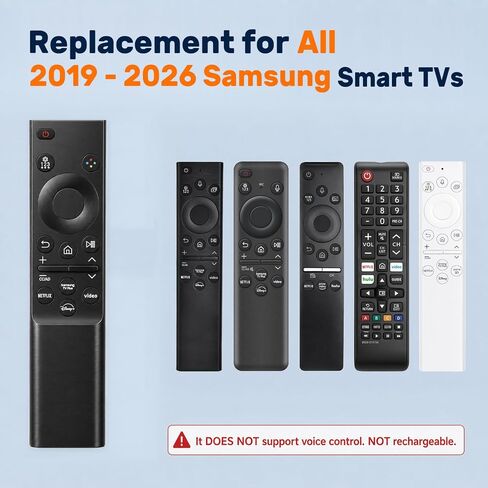 Replacement for Samsung TV Remote, Universal for All 2019-2026 Samsung Remote Control for Smart TVs. 2-Year Full Warranty. in Saudi Arabia