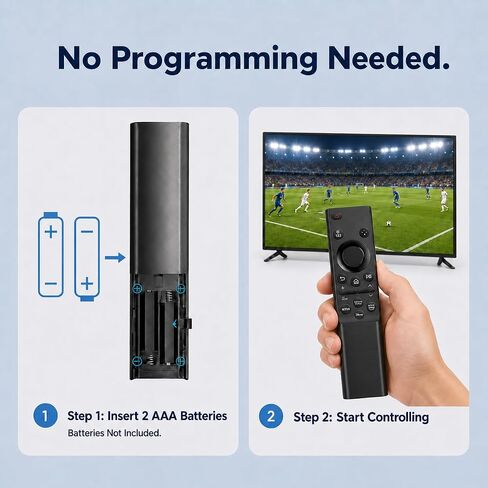 Replacement for Samsung TV Remote, Universal for All 2019-2026 Samsung Remote Control for Smart TVs. 2-Year Full Warranty. in Saudi Arabia