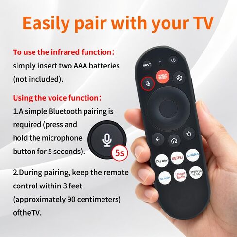 XRT290 / WRT290 Voice Remote Control Replacement for ONN Powered in Saudi Arabia