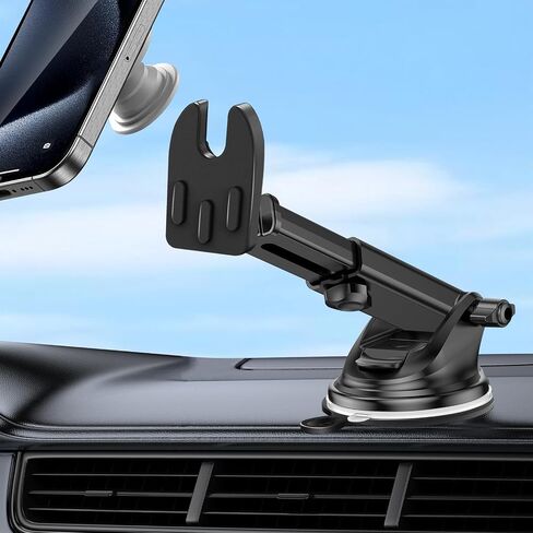 Car Mount for Pop Socket, Dashboard Windshield Car Phone Holder Compatible with Popsocket, Powerful Suction Cup Car Phone Mount Fits All Smartphones with Pop Grip in Saudi Arabia
