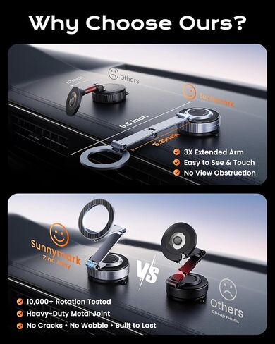 Magnetic Phone Holder for Car, 3-Axis Long Arm Mount for Tesla Model Y/3 in Saudi Arabia