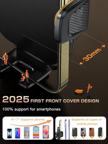 Topmake Car Phone Holder Mount,【2025 Upgrade】 3-in-1 Cell Phone Holder for Car, Dashboard Windshield, Suction Cup Hands-Free Car Phone Stand, Automobile Cradles Universal,Black in Saudi Arabia