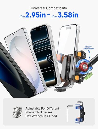 MAGIC JOHN Metal Car Phone Holder 360° Rotation Suction Mount Windshield in Saudi Arabia