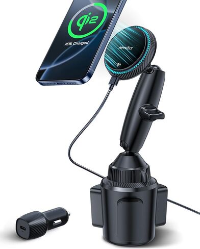APPS2Car Upgraded for QI2 MagSafe Cup Holder Phone Holder Charger in Saudi Arabia