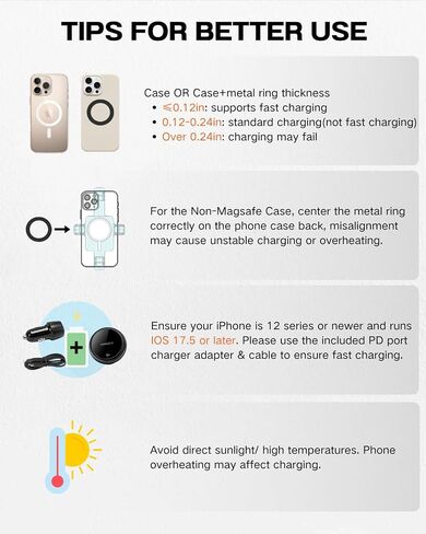 APPS2Car Upgraded for QI2 MagSafe Cup Holder Phone Holder Charger in Saudi Arabia