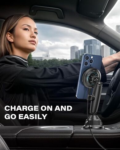 APPS2Car Upgraded for QI2 MagSafe Cup Holder Phone Holder Charger in Saudi Arabia