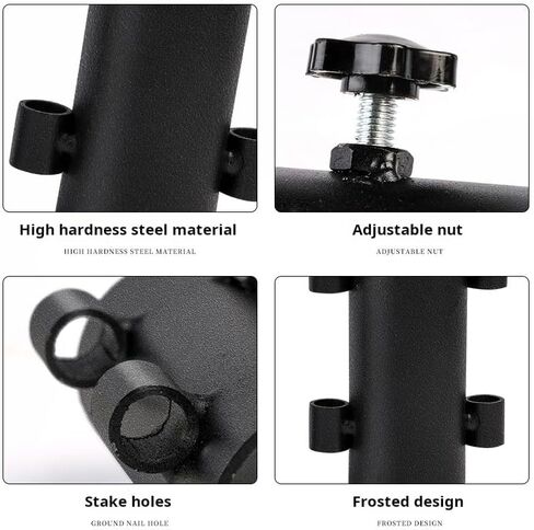 6 Pack Canopy Pole Holder with Ground Stakes, Heavy Duty Tent Pole Anchor for Camping Awning Shelter Beach Umbrella Stand Outdoor Windproof Support in Saudi Arabia