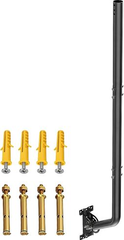 40" Antenna Mounting Pole, Wall Mount with Adjustable Pivot Base in Saudi Arabia