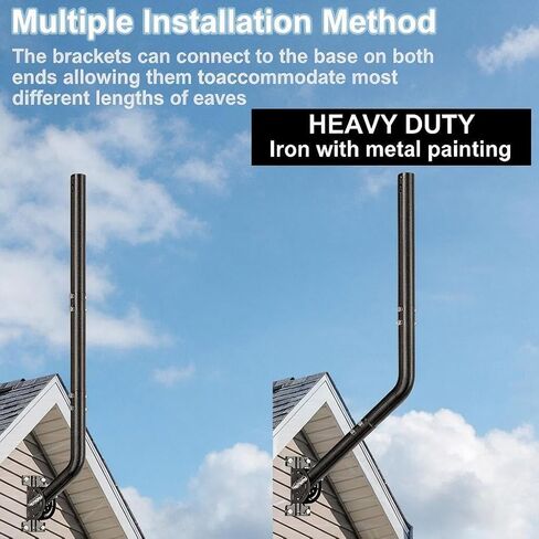 40" Antenna Mounting Pole, Wall Mount with Adjustable Pivot Base in Saudi Arabia