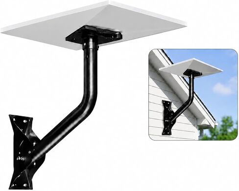 Gen 3 Starlink Mount, Adjustable Wall/Roof Mounting Kit for Starlink Standard Dish 4/4X/V3, Weatherproof for Outdoor Installation, Black(Include Aluminum Pipe Adapter) in Saudi Arabia