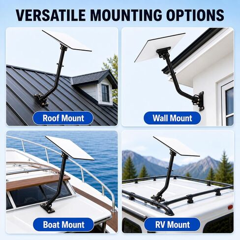 Starlink Mount, Heavy Duty Starlink Pole Mount & Roof Mount for Gen 3/4/4X in Saudi Arabia