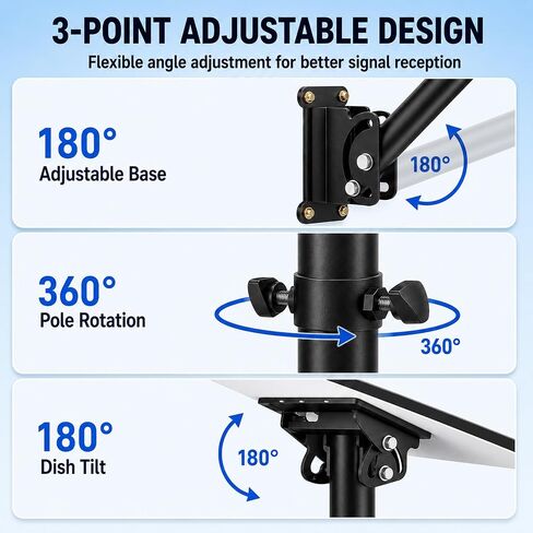 Starlink Mount, Heavy Duty Starlink Pole Mount & Roof Mount for Gen 3/4/4X in Saudi Arabia